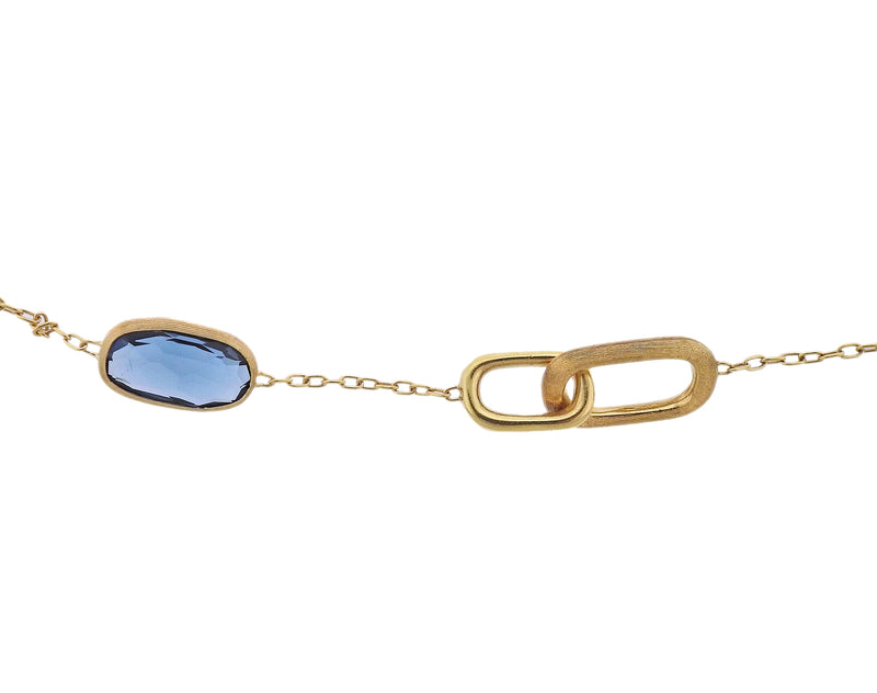 Marco Bicego Murano 18K Gold Mix Gemstone Long Link Necklace
