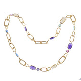 Marco Bicego Murano 18K Gold Gemstone Link Necklace