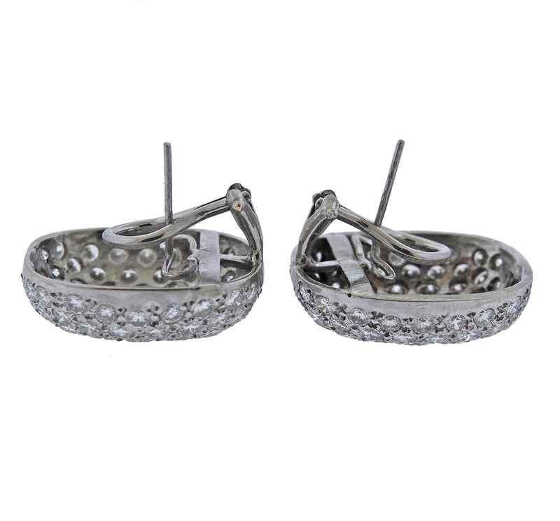 7 Carat Diamond White Gold Earrings - Oak Gem