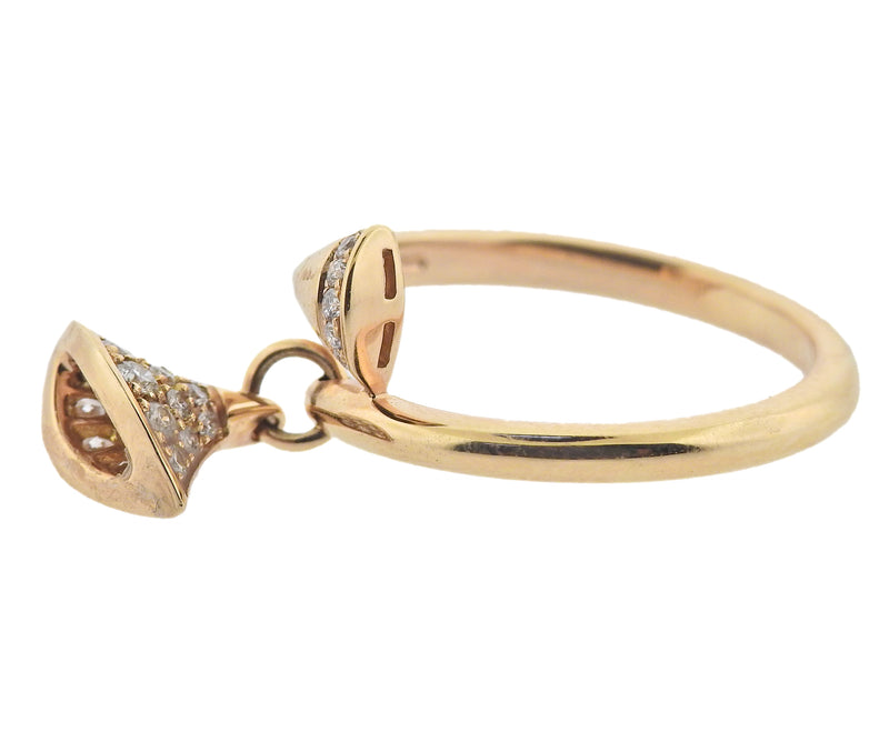 Bulgari Diva's Dream Diamond Rose Gold Charm Ring