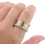 Bulgari B.Zero1 Diamond Tri Color Gold Ring
