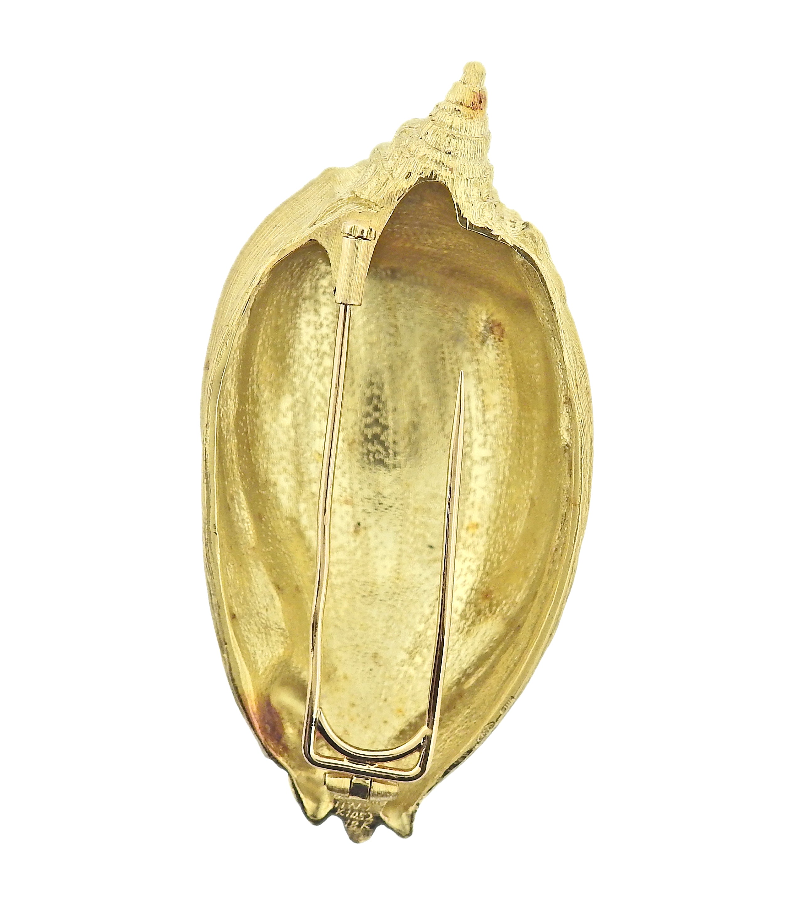 Buccellati Gold Shell Brooch Pin