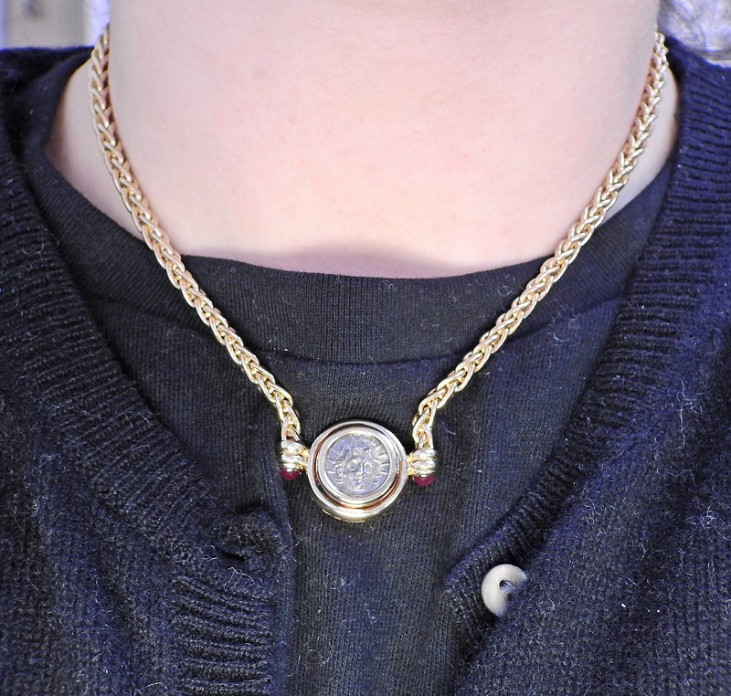 Sold at Auction: Gold and Ancient Coin Curb Link 'Monete' Necklace, Bulgari