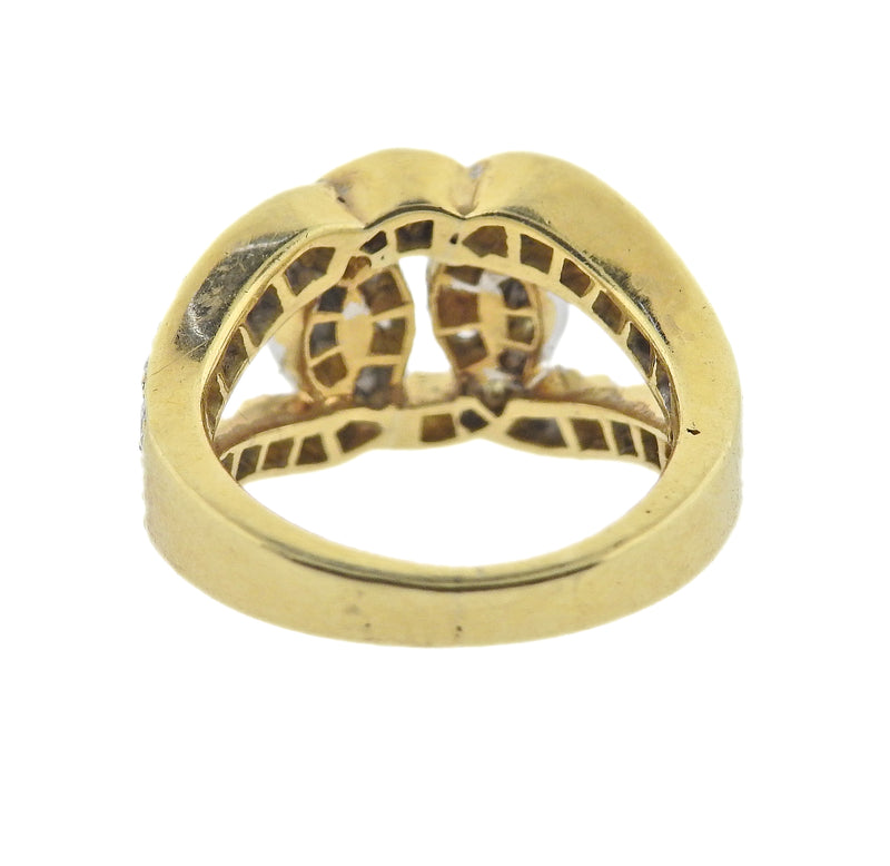 David Webb Gold Diamond Ring
