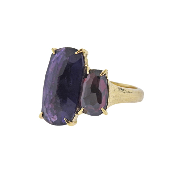 Marco Bicego Murano Gold Amethyst Rhodolite Large Ring