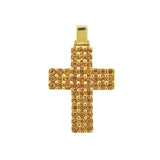 Roberto Coin Madeira Citrine Gold Cross Pendant