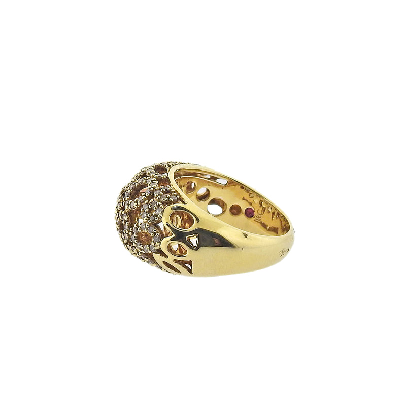 Roberto Coin Mauresque Diamond Gold Dome Ring