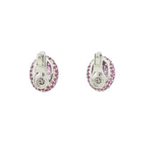 Roberto Coin Pink Sapphire Gold Oval Earrings