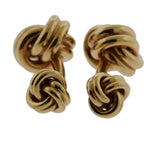Massive Vintage Tiffany & Co Classic Knot Gold Cufflinks - Oak Gem