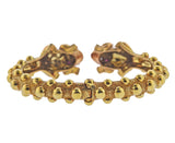 David Webb Enamel Ruby Gold Frog Bracelet