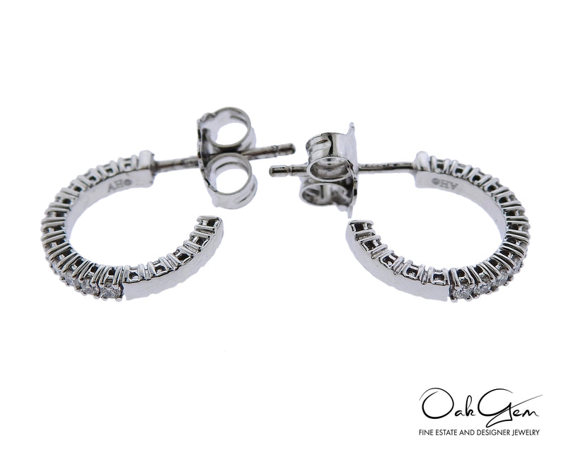Chimento 18k Gold Diamond Small Hoop Earrings - Oak Gem