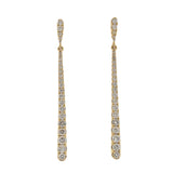 Odelia Yellow Gold Diamond Drop Earrings