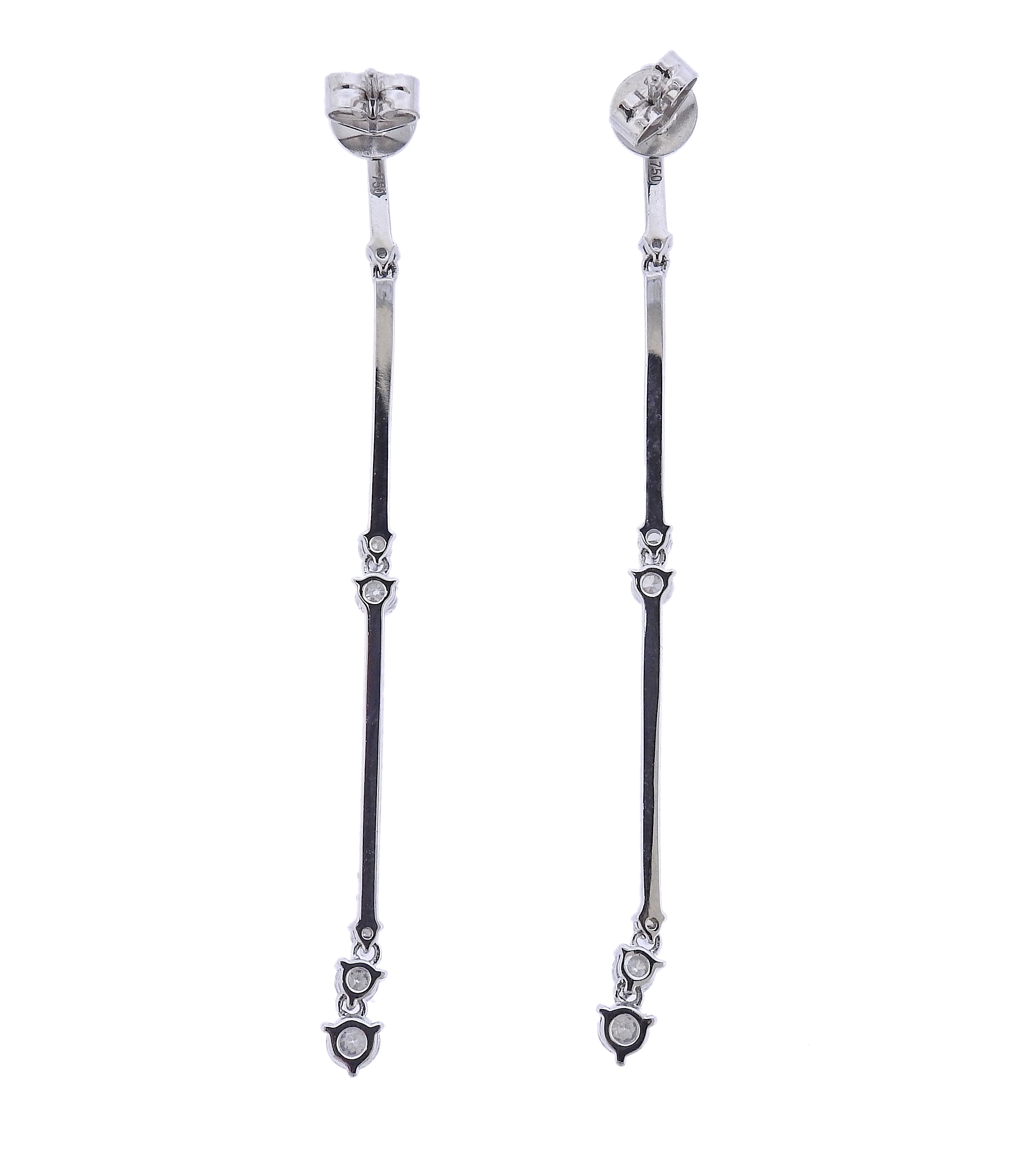 Odelia White Gold Diamond Drop Earrings