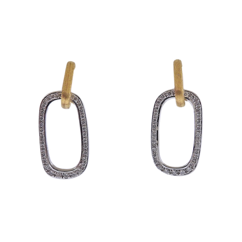 Marco Bicego Murano Gold Diamond Link Earrings