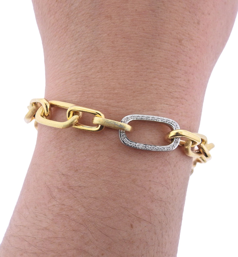 Marco Bicego Gold Diamond Link Bracelet