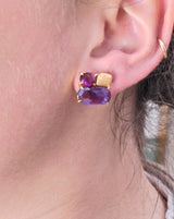 Marco Bicego Murano Gold Amethyst Rhodolite Stud Earrings