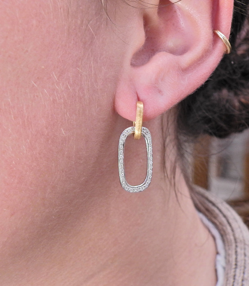 Marco Bicego Murano Gold Diamond Link Earrings