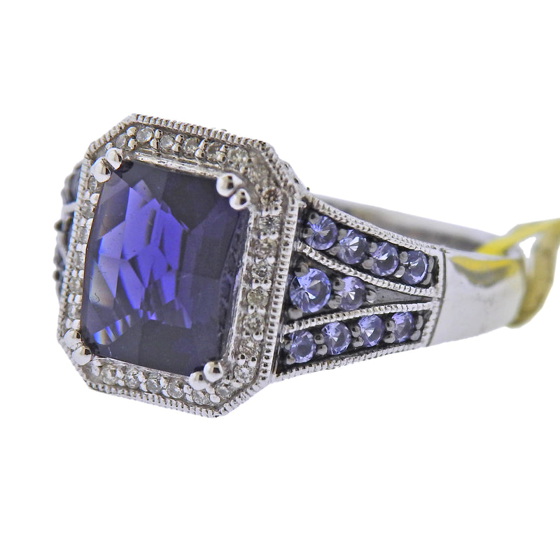 Le Vian LeVian Gold Diamond 4.82ct Blue Zircon Topaz Iolite Ring - Oak Gem