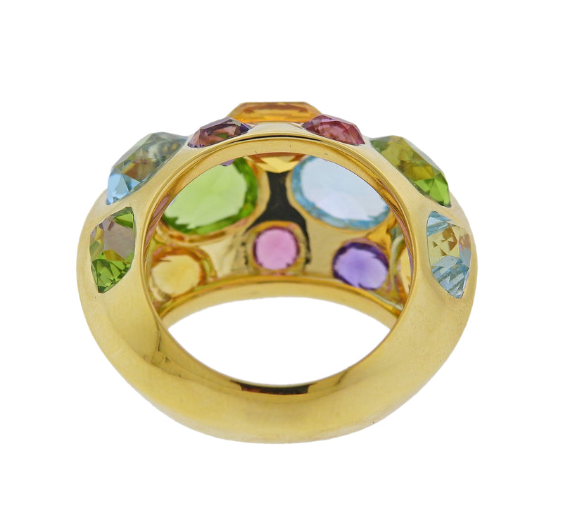Seaman Schepps Multi Color Gemstone Gold Ring - Oak Gem