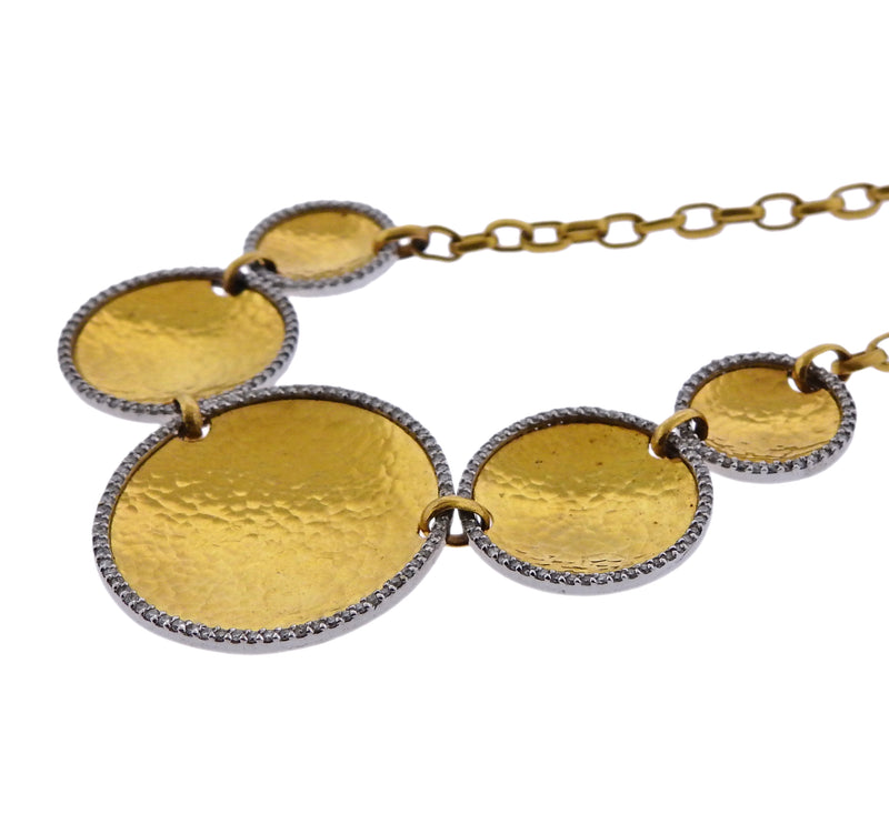 Gurhan Front Focus Diamond Gold Necklace - Oak Gem
