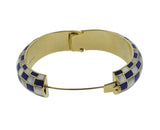Tiffany & Co. Gold Blue Coral Mother of Pearl Bangle Bracelet - Oakgem.com