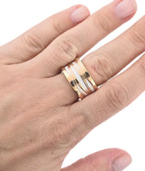 Bulgari B.Zero1 Rose Gold White Ceramic Band Ring