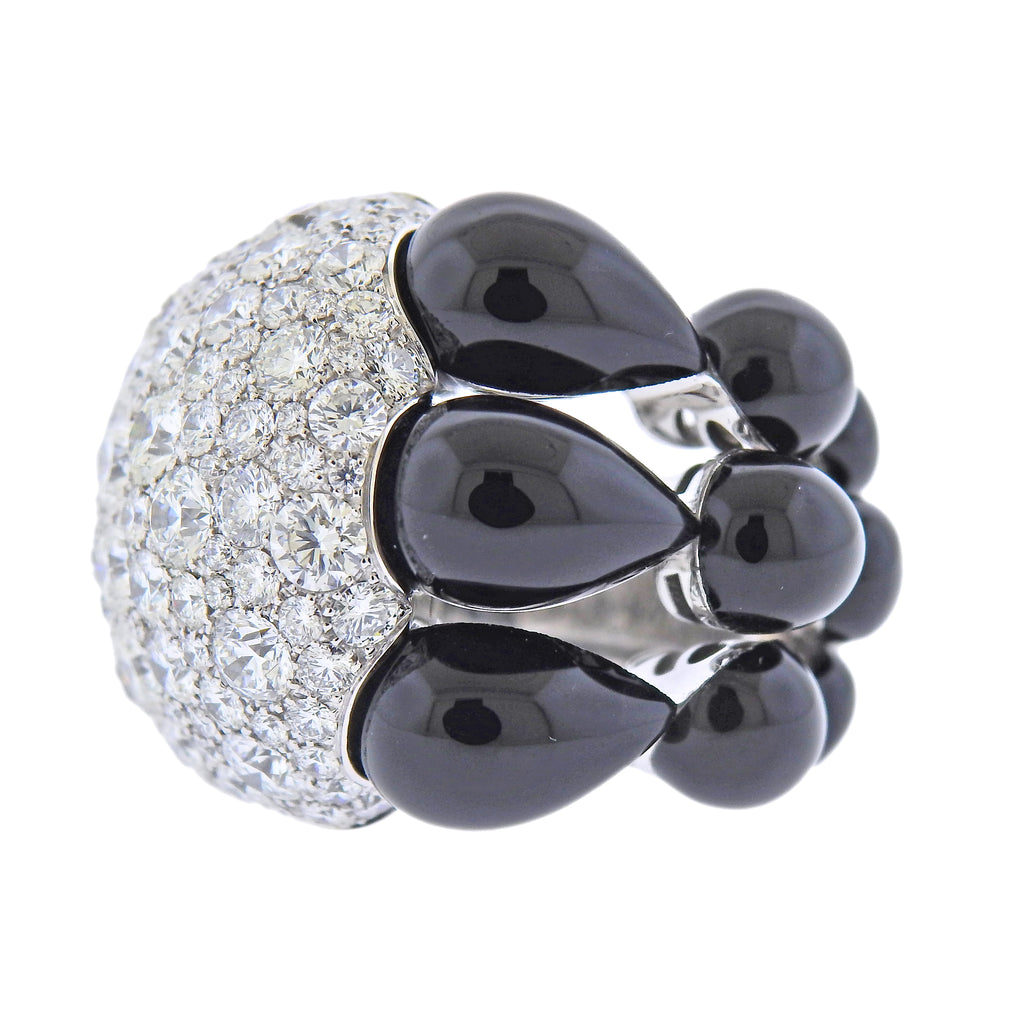 22K Gold Uncut Diamond Earrings with Black Stones & Culture Pearls -  235-DER1941 in 15.950 Grams