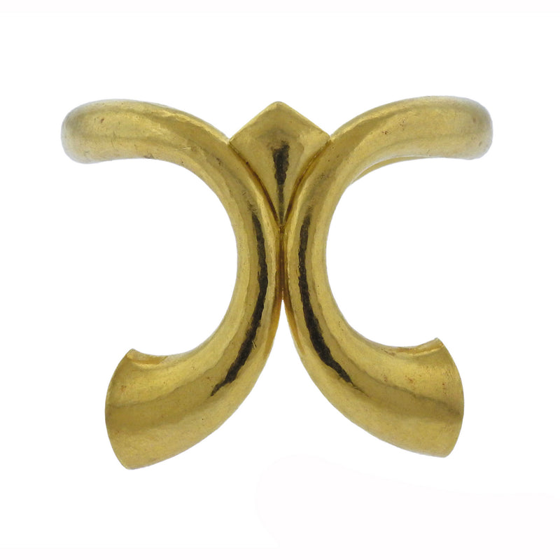 Lalaounis Greece Gold Cuff Bracelet - Oak Gem