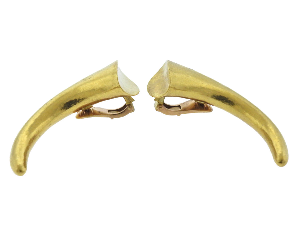 Lalaounis Greece Gold Earrings - Oak Gem