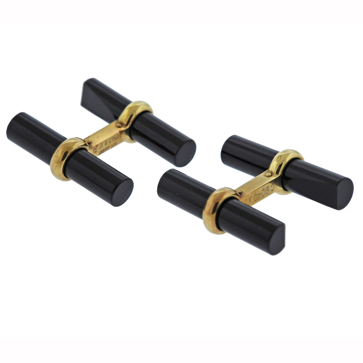 Van Cleef & Arpels Onyx Gold Cufflinks - Oak Gem