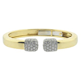 David Webb Sugar Cube Diamond Platinum Gold Cuff Bracelet