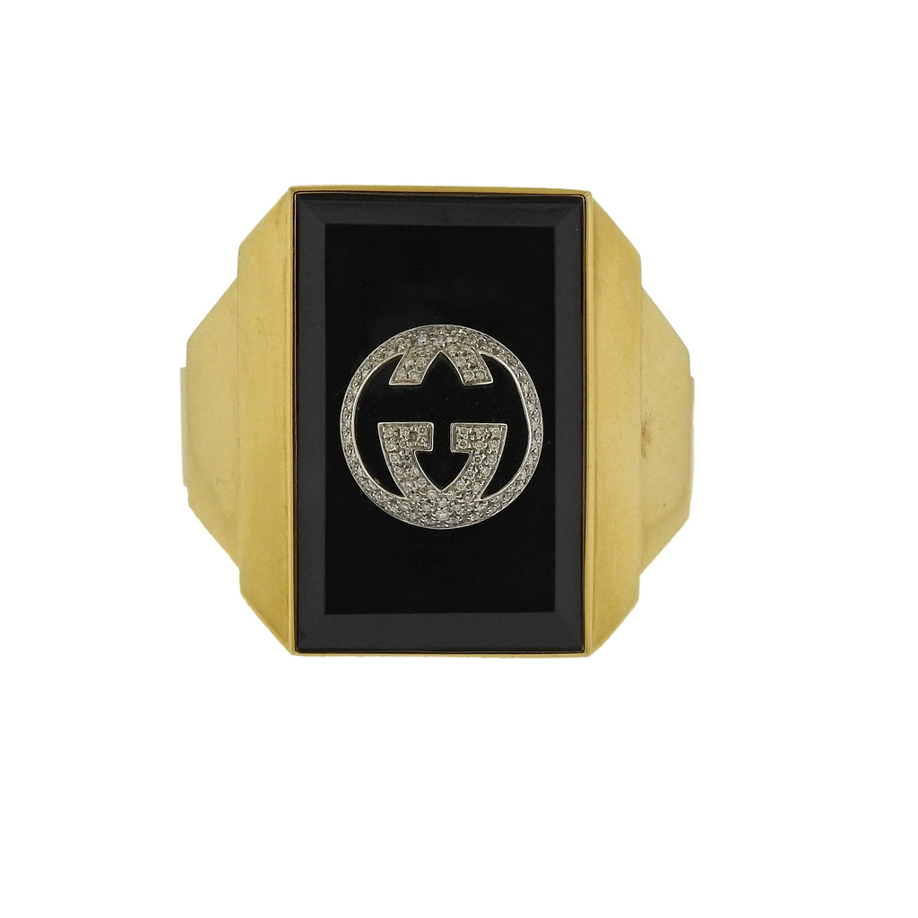 Gucci onyx ring deals