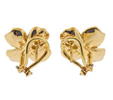 Tiffany & Co Pearl Gold Dogwood Flower Earrings - Oak Gem