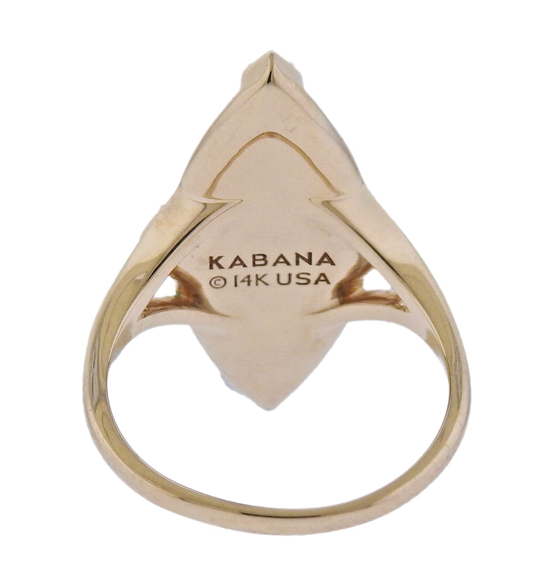 Kabana Gold Chrysoprase Diamond Ring