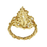 Buccellati Rose Cut Diamond Leaf Gold Ring - Oak Gem