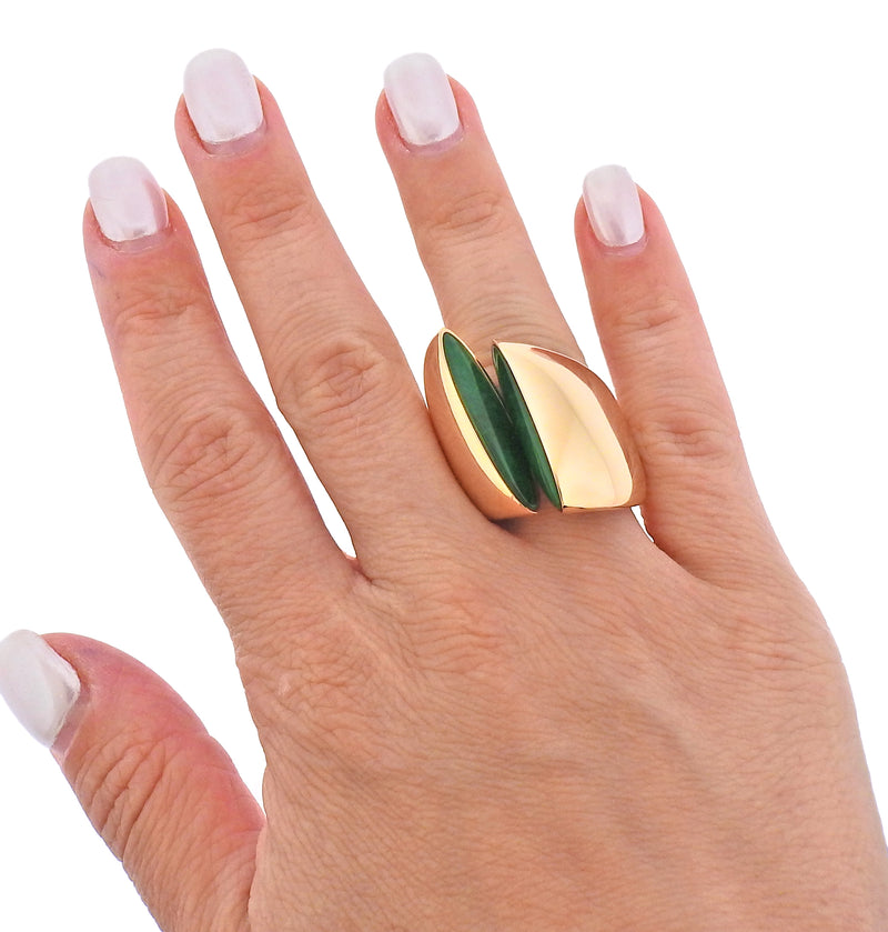 Vhernier Eclisse Jade Gold Ring - Oak Gem