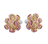 Seaman Schepps Bubble Pink Tourmaline Pearl Diamond Gold Earrings