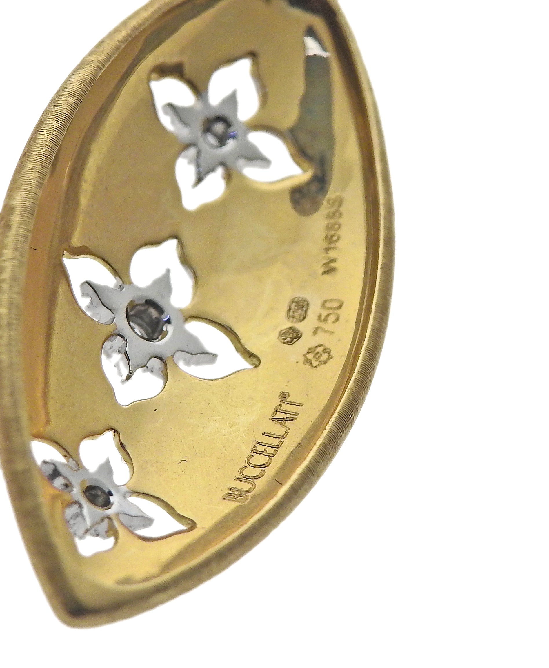 Buccellati Gold Macri Giglio Diamond Drop Earrings
