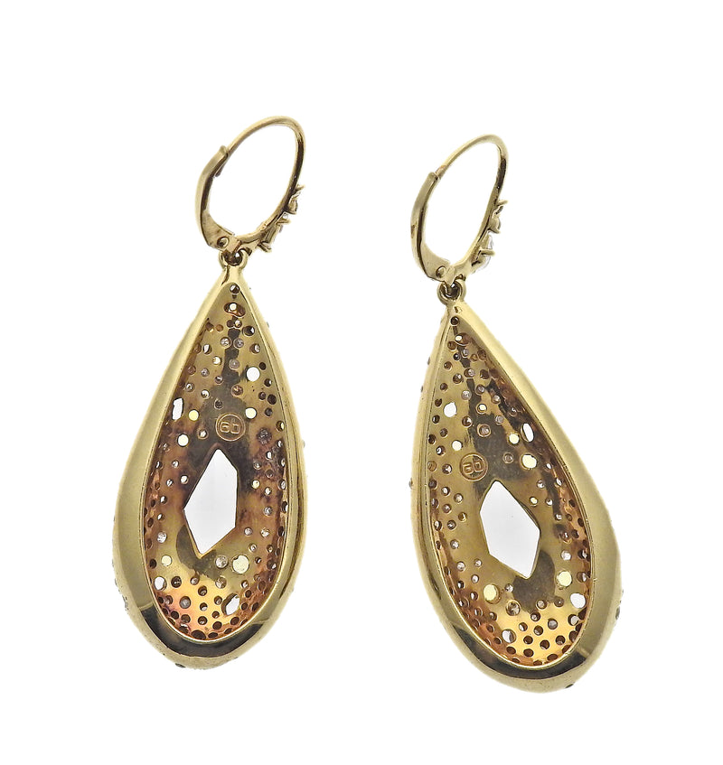 Alexis Bittar Gold Diamond Gemstone Drop Earrings – Oak Gem