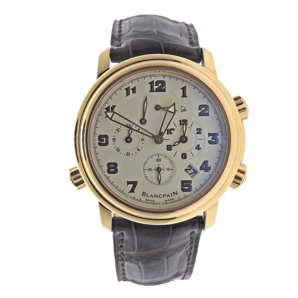 Blancpain Leman Reveil GMT Gold Automatic Men's Watch 2041-3642M-53BDA