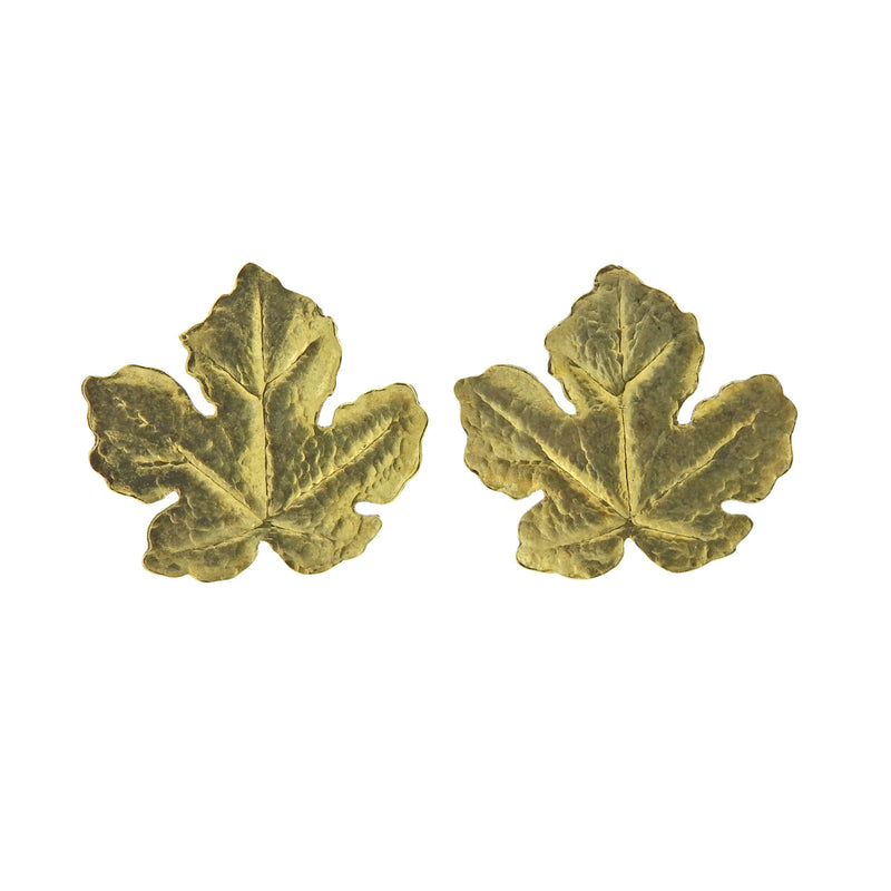 Tiffany & Co Gold Leaf Earrings - Oak Gem