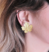 Tiffany & Co Gold Leaf Earrings - Oak Gem