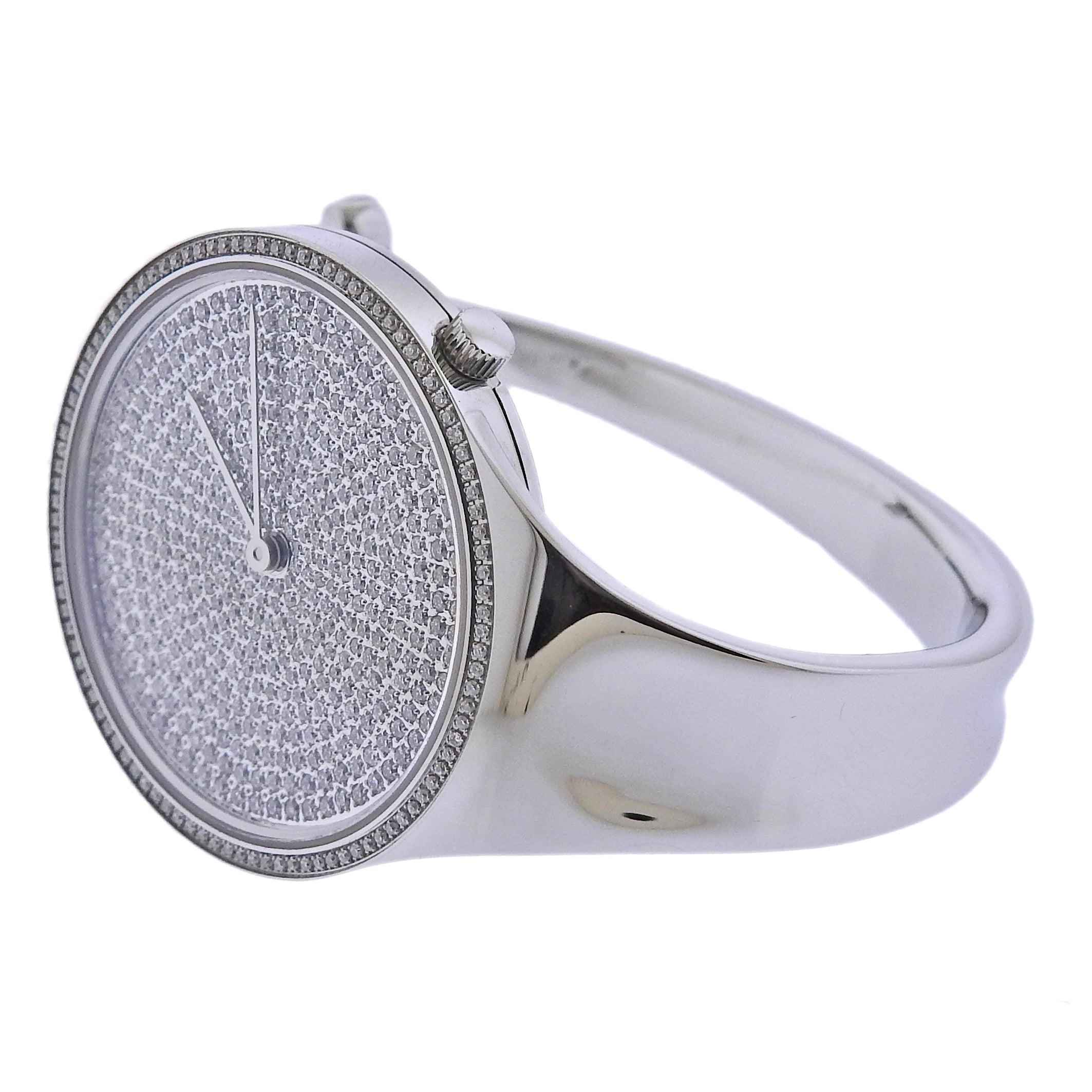 Georg Jensen Vivianna Diamond Dial 34mm Quartz Ladies Watch 35756