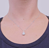 Bucherer Diamond Teardrop Pendant Necklace