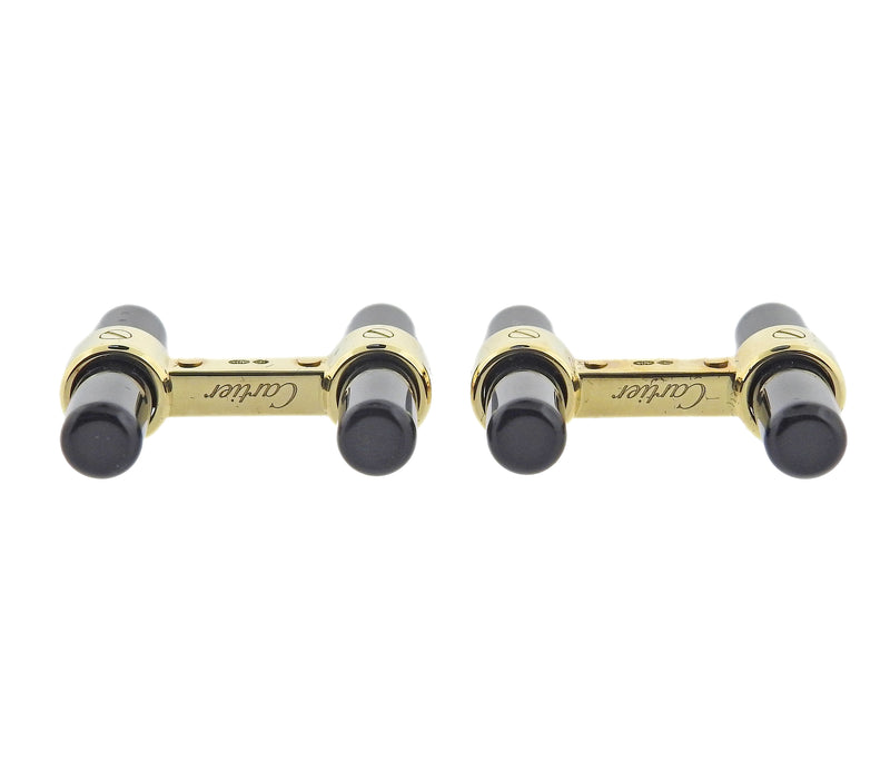 Cartier Gemstone Gold Interchangeable Bar Cufflinks