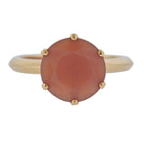 Bucherer Rose Gold 2.70ct Peach Moonstone Ring