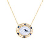 Ana Katarina Eye Love Mini Diamond Sapphire Necklace - Oak Gem
