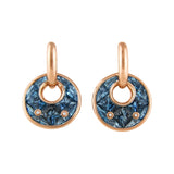 Bellarri Hava Nouveau Blue Topaz Diamond Gold Earrings