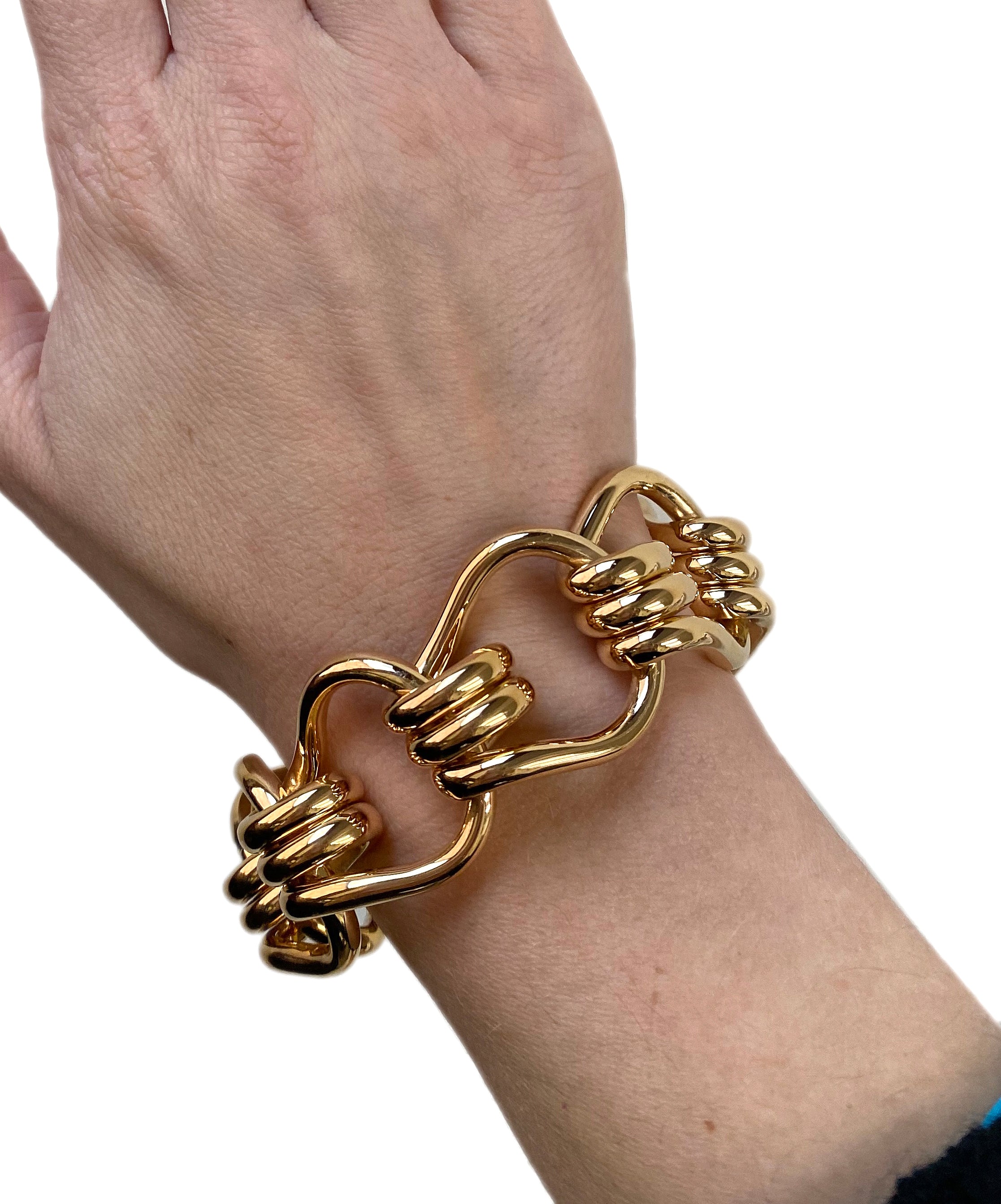 Seaman Schepps Mousetrap 22k Gold Bracelet
