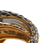 David Webb Ruby Enamel Gold Snake Ring